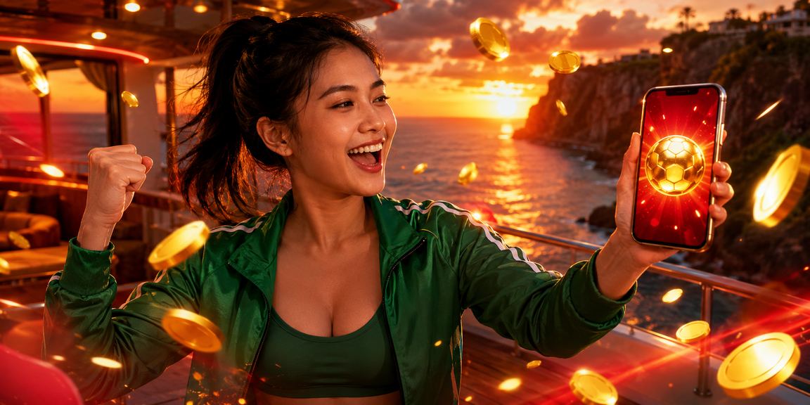 Pengguna memainkan casino mobile di ponsel Android
