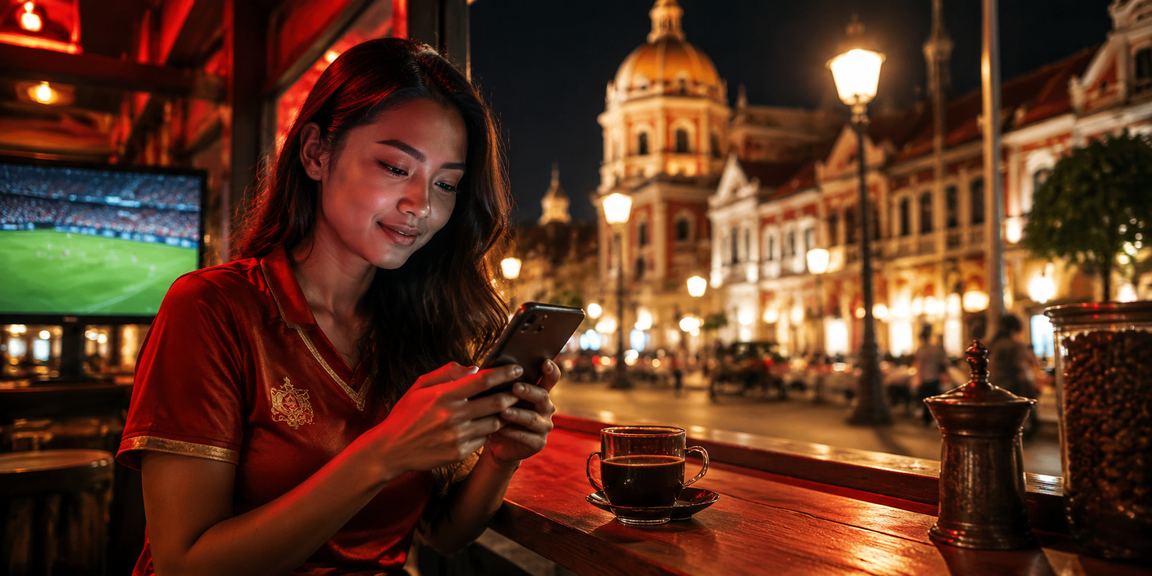 Pengguna menikmati hiburan digital sambil minum kopi santai di Vietnam